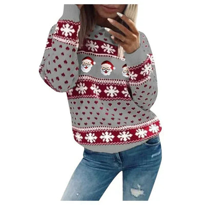 Jersey Navideño Emilia con Papá Noel y Copos de Nieve