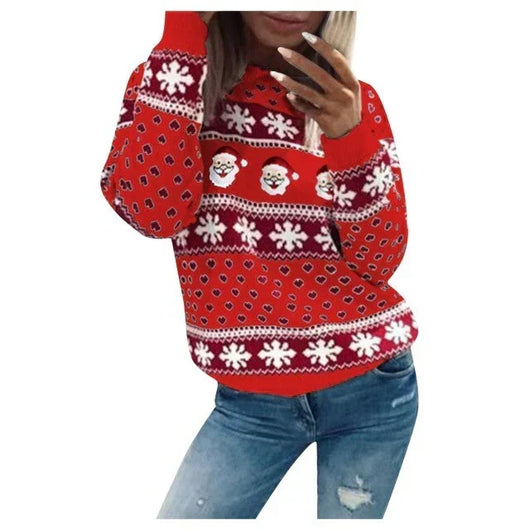 Jersey Navideño Emilia con Papá Noel y Copos de Nieve