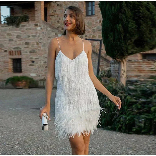 Vestido Corto Edith de Lentejuelas para Cóctel