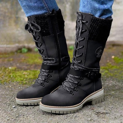 Botas Hannah con Puño de Punto y Cordones, Resistentes al Agua