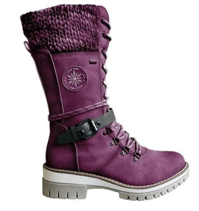 Botas Hannah con Puño de Punto y Cordones, Resistentes al Agua