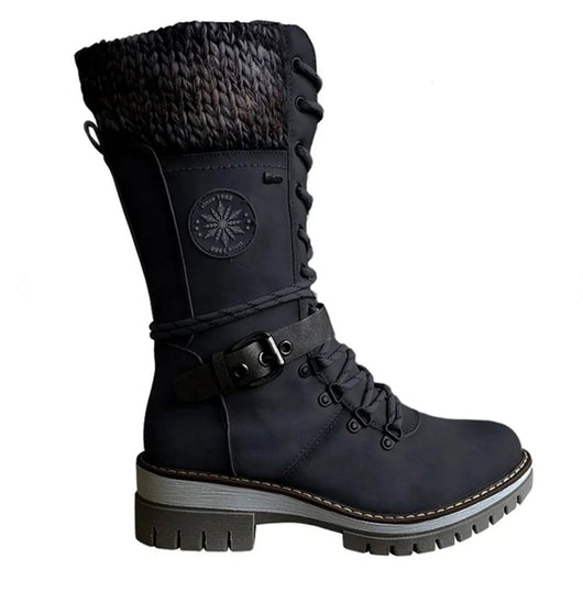 Botas Hannah con Puño de Punto y Cordones, Resistentes al Agua
