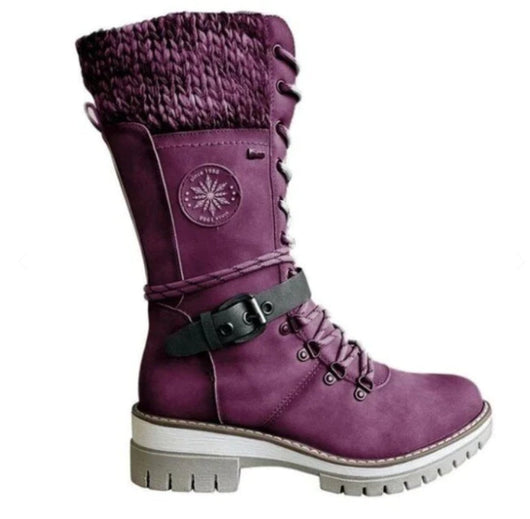 Botas Hannah con Puño de Punto y Cordones, Resistentes al Agua