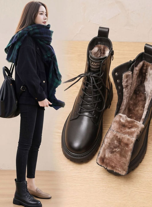 Botines Elfriede Forrados con Cordones