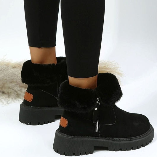 Botas de Invierno Emilia de Ante Sintético Forradas
