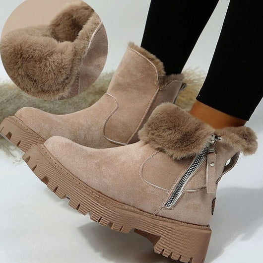 Botas de Invierno Emilia de Ante Sintético Forradas