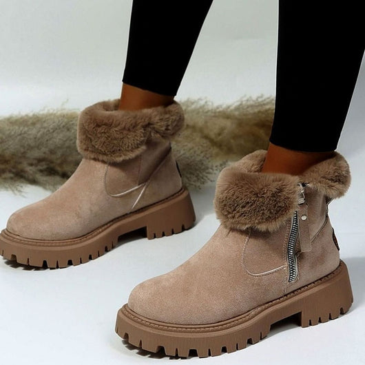 Botas de Invierno Emilia de Ante Sintético Forradas