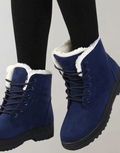 Botas de Invierno Luisa de Ante Sintético con Cordones
