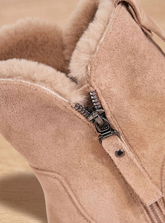 Botas de Invierno Leonie de Ante con Forro de Pelo