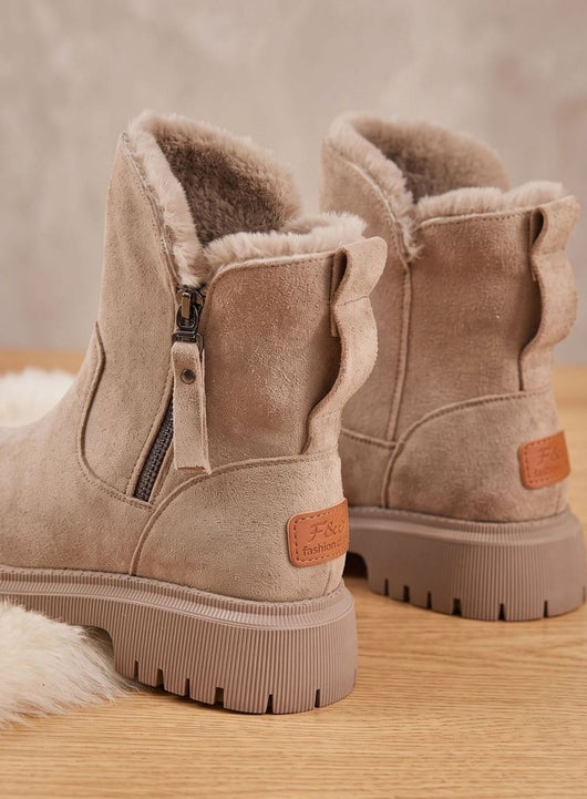 Botas de Invierno Leonie de Ante con Forro de Pelo