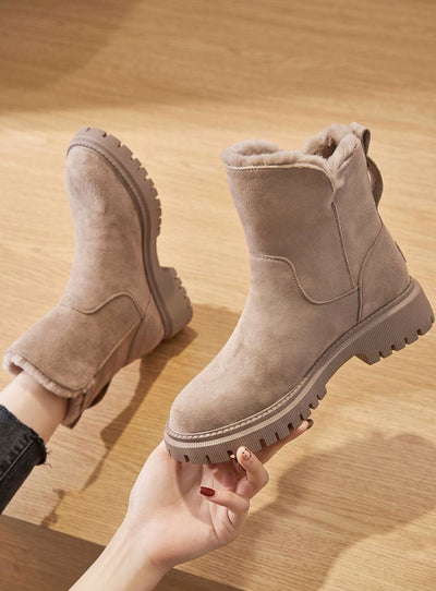 Botas de Invierno Leonie de Ante con Forro de Pelo