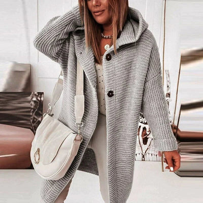 Cárdigan Lena Largo Oversize con Capucha
