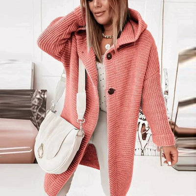 Cárdigan Lena Largo Oversize con Capucha