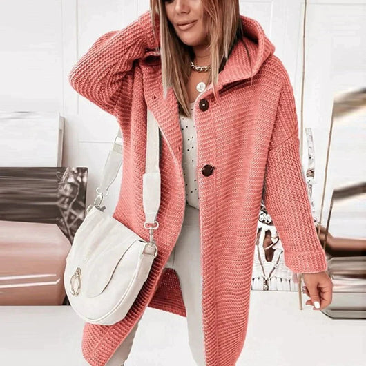 Cárdigan Lena Largo Oversize con Capucha