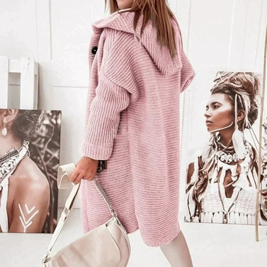 Cárdigan Lena Largo Oversize con Capucha