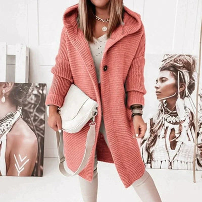 Cárdigan Lena Largo Oversize con Capucha