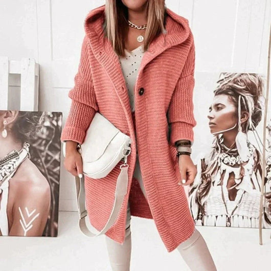 Cárdigan Lena Largo Oversize con Capucha