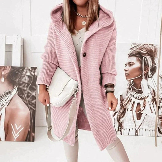Cárdigan Lena Largo Oversize con Capucha