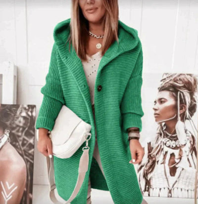 Cárdigan Lena Largo Oversize con Capucha