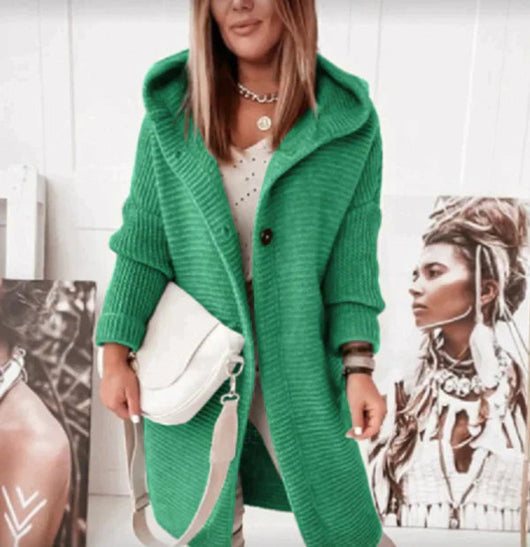 Cárdigan Lena Largo Oversize con Capucha