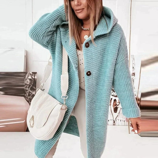 Cárdigan Lena Largo Oversize con Capucha