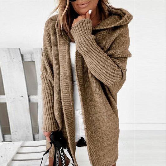Cárdigan Annika Oversize con Capucha y Mangas Murciélago