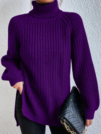 Jersey Amelie de Cuello Alto Punto Grueso Oversize