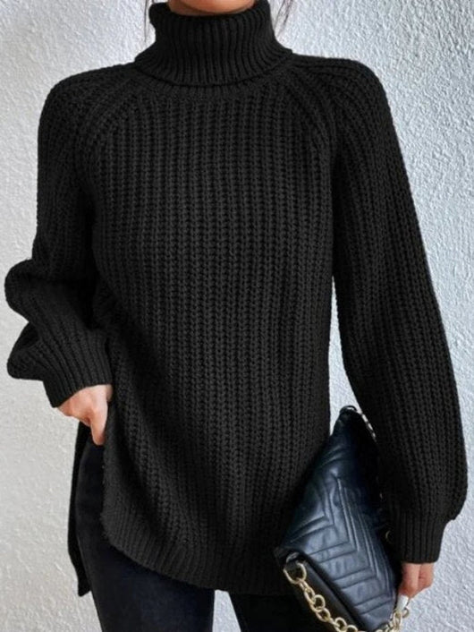 Jersey Amelie de Cuello Alto Punto Grueso Oversize