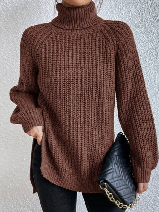 Jersey Amelie de Cuello Alto Punto Grueso Oversize