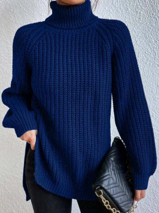 Jersey Amelie de Cuello Alto Punto Grueso Oversize