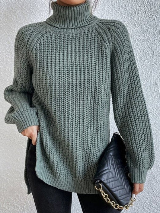 Jersey Amelie de Cuello Alto Punto Grueso Oversize