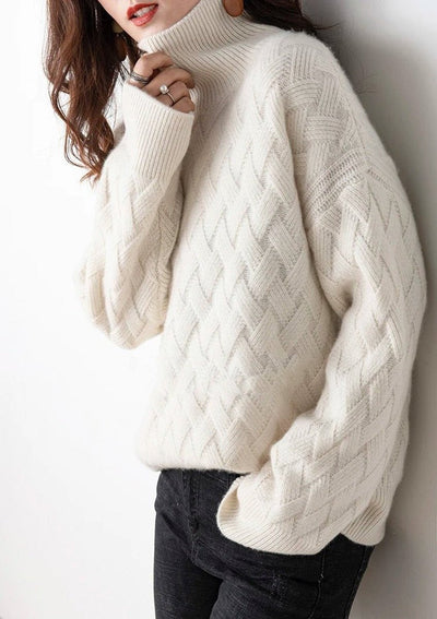 Jersey Charlotte de Cuello Alto Trenzado Oversize