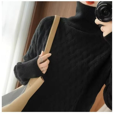 Jersey Charlotte de Cuello Alto Trenzado Oversize