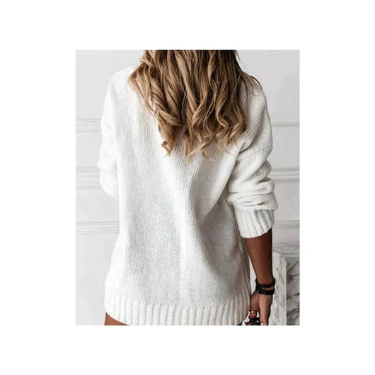 Jersey Katharina Largo Oversize de Cuello de Pico