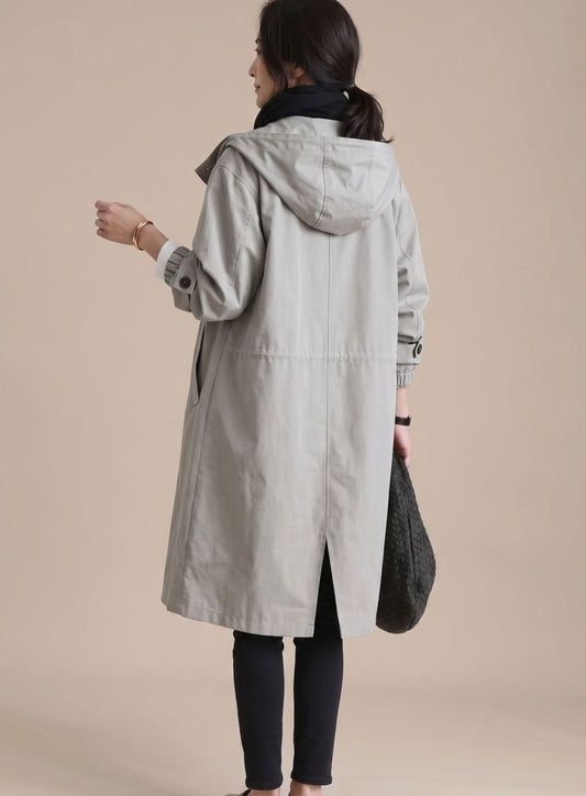 Abrigo Largo Annika Oversize con Capucha