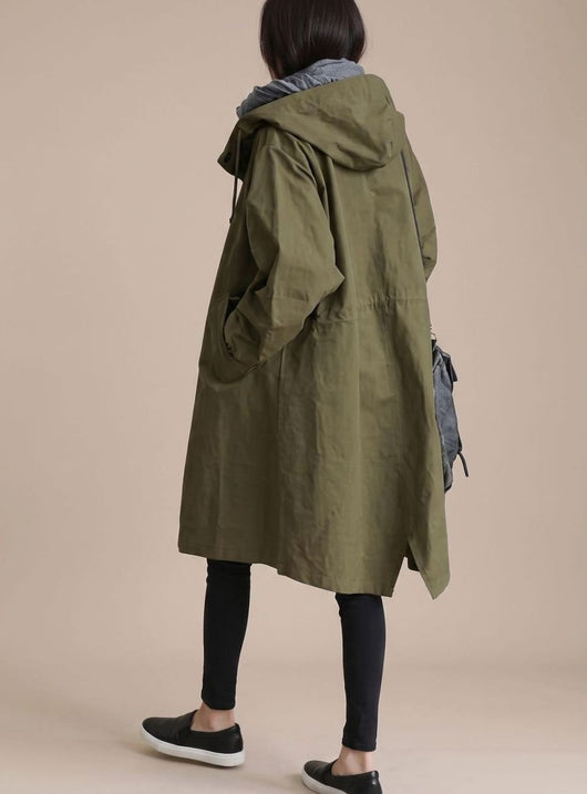 Abrigo Largo Annika Oversize con Capucha