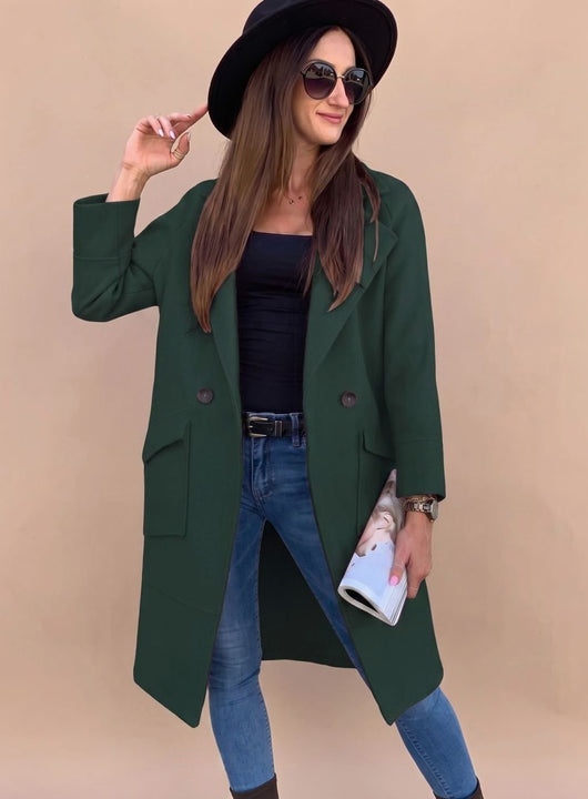 Trenca Marlene Cruzada con Bolsillos
