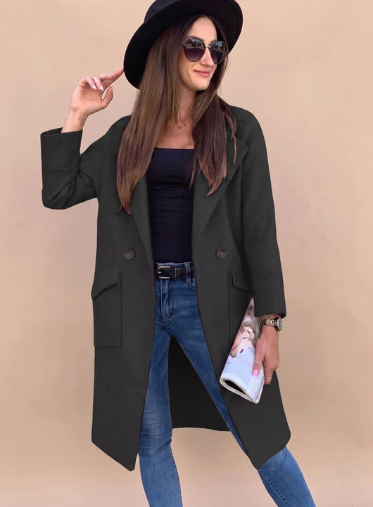 Trenca Marlene Cruzada con Bolsillos