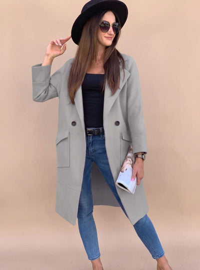 Trenca Marlene Cruzada con Bolsillos