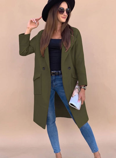 Trenca Marlene Cruzada con Bolsillos
