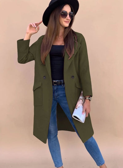 Trenca Marlene Cruzada con Bolsillos