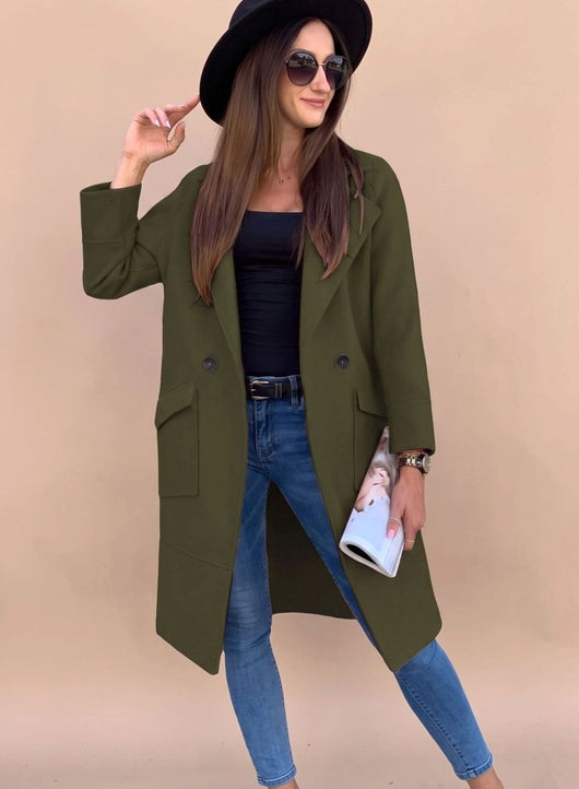 Trenca Marlene Cruzada con Bolsillos