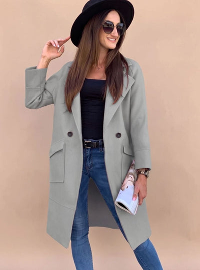 Trenca Marlene Cruzada con Bolsillos