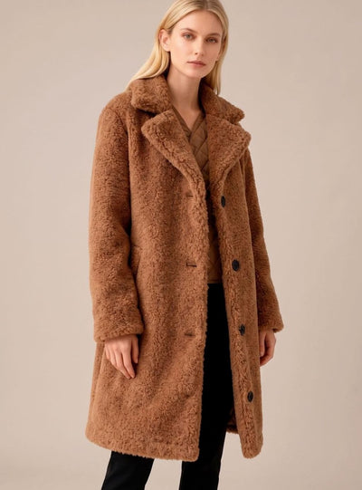 Abrigo Largo Clara Oversize de Peluche