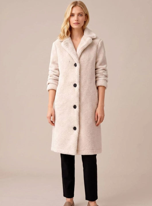 Abrigo Largo Clara Oversize de Peluche