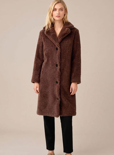Abrigo Largo Clara Oversize de Peluche