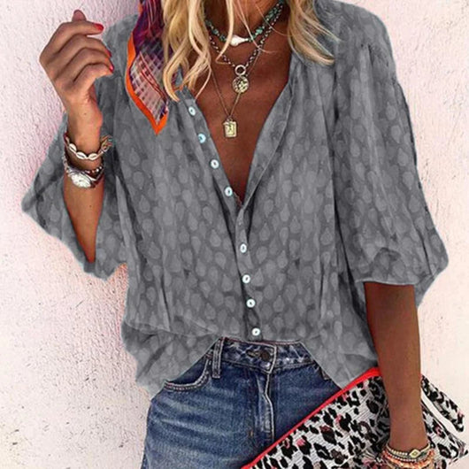 Blusa Gabriela Estampada con Botones