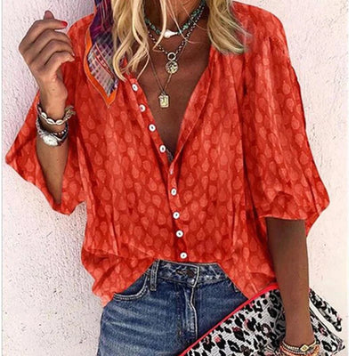 Blusa Gabriela Estampada con Botones
