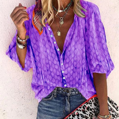 Blusa Gabriela Estampada con Botones