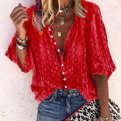 Blusa Gabriela Estampada con Botones